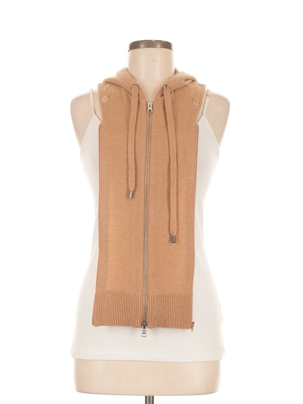 VERONICA BEARD Cashmere Dickey Hoodie Camel